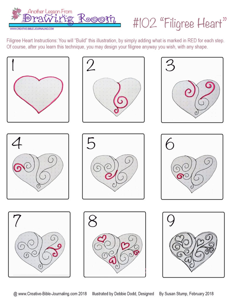 #102a Drawing Room - Filigree Heart