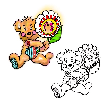 Teddy Bear with a flower