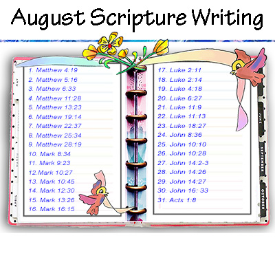 Scripture Writing – August