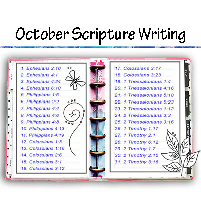 Scripture Writing – October