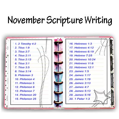 Scripture Writing November