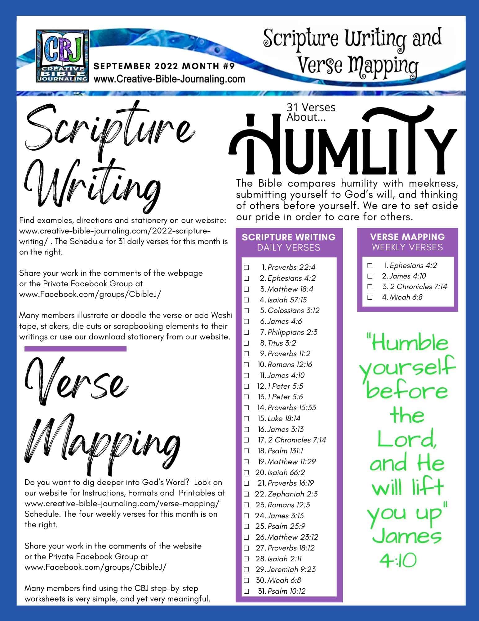 Scripture Writing September