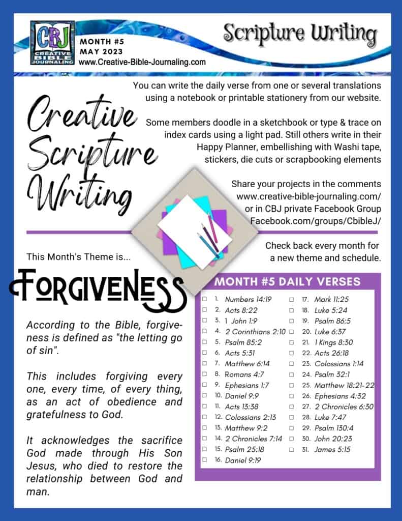 Scripture Writing Forgiveness
