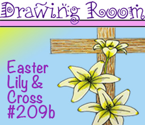 Drawing Room #209b, “Easter Lily Cross”