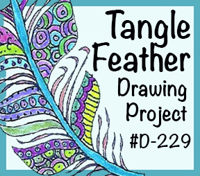 Drawing Lesson #D-229, “Tangle Feather”