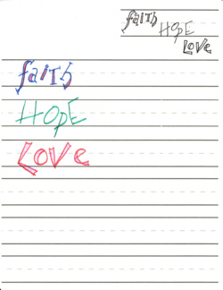 Faith Hope Love Lettering