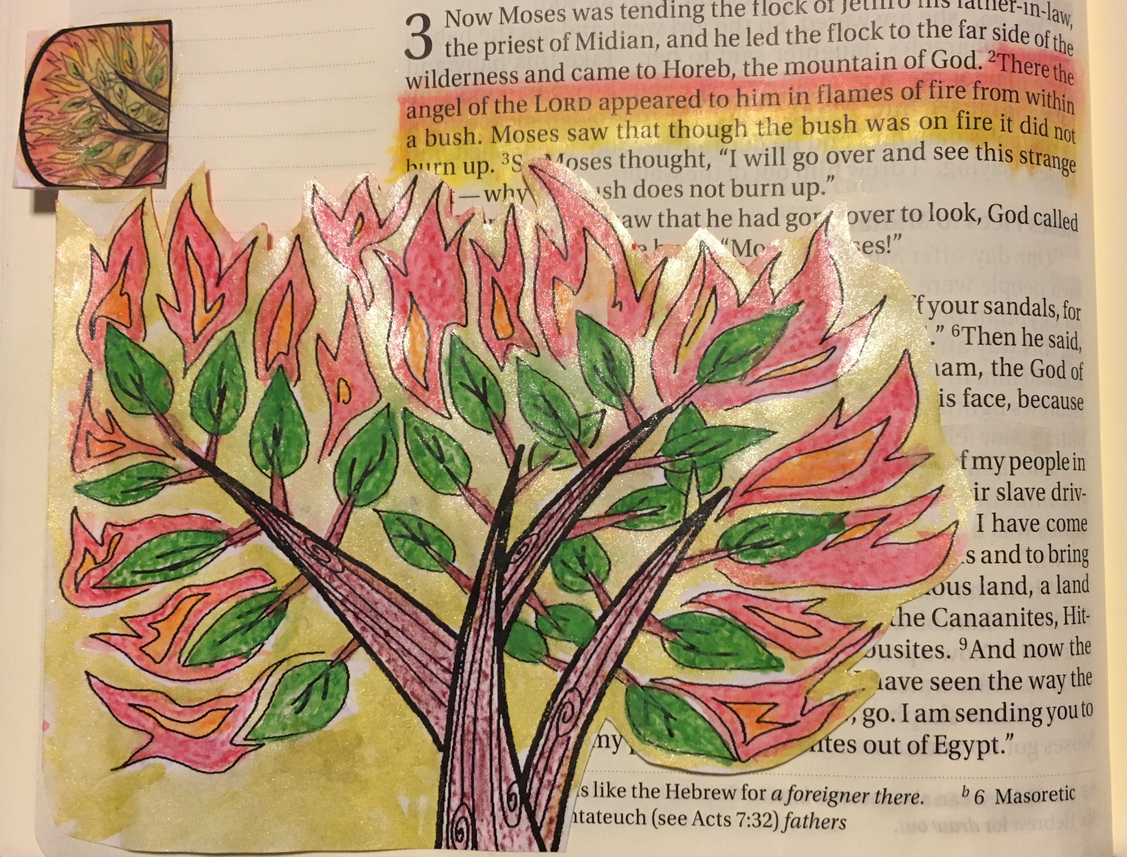 Tip-In Project #115, “Moses & The Burning Bush”