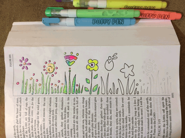 Magic Puffy Pens Can Give Your Pages The Warm Fuzzies - Product Review -  Creative Bible Journaling