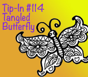 Tip-In Project #114, “Tangled Butterfly”