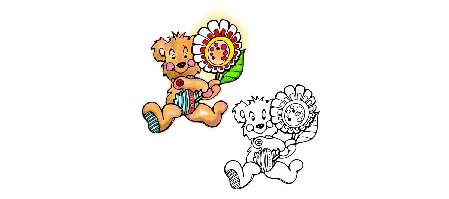 Teddy Bear with Flower